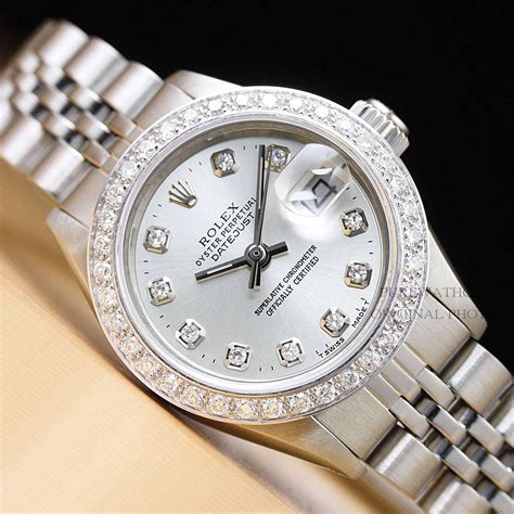 silver rolex women|female Rolex oyster perpetual datejust.